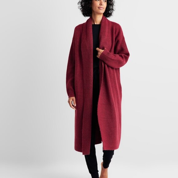 #33 State of Day Women's Knit Long-Sleeve Duster Robe Maraschino - Picture 1 of 1